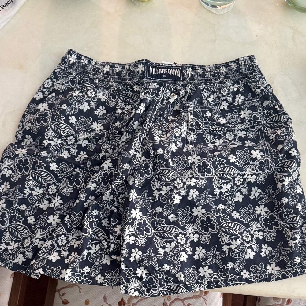 Vilebrequin Women's Navy Floral Mini Skirt